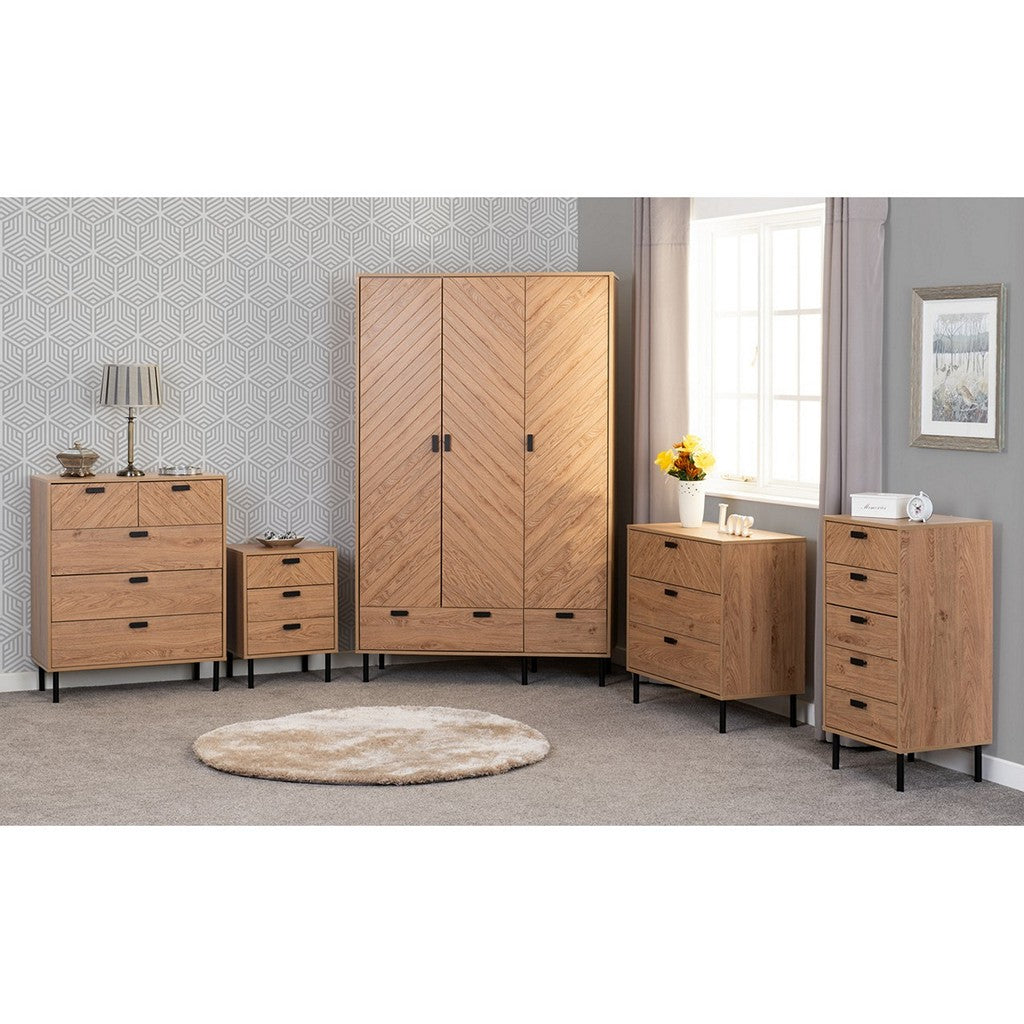 Leon 3 Door Combination Wardrobe-Furniture-Seconique-Levines Furniture