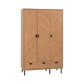 Leon 3 Door Combination Wardrobe-Furniture-Seconique-Levines Furniture