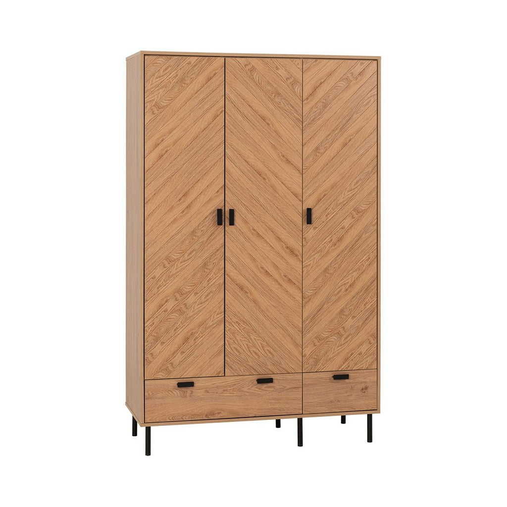 Leon 3 Door Combination Wardrobe-Furniture-Seconique-Levines Furniture