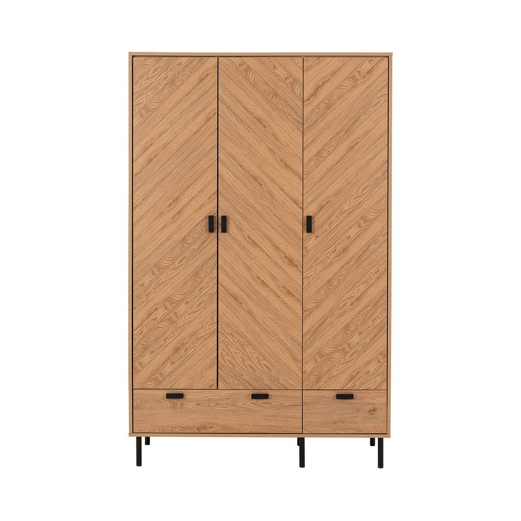 Leon 3 Door Combination Wardrobe-Furniture-Seconique-Levines Furniture