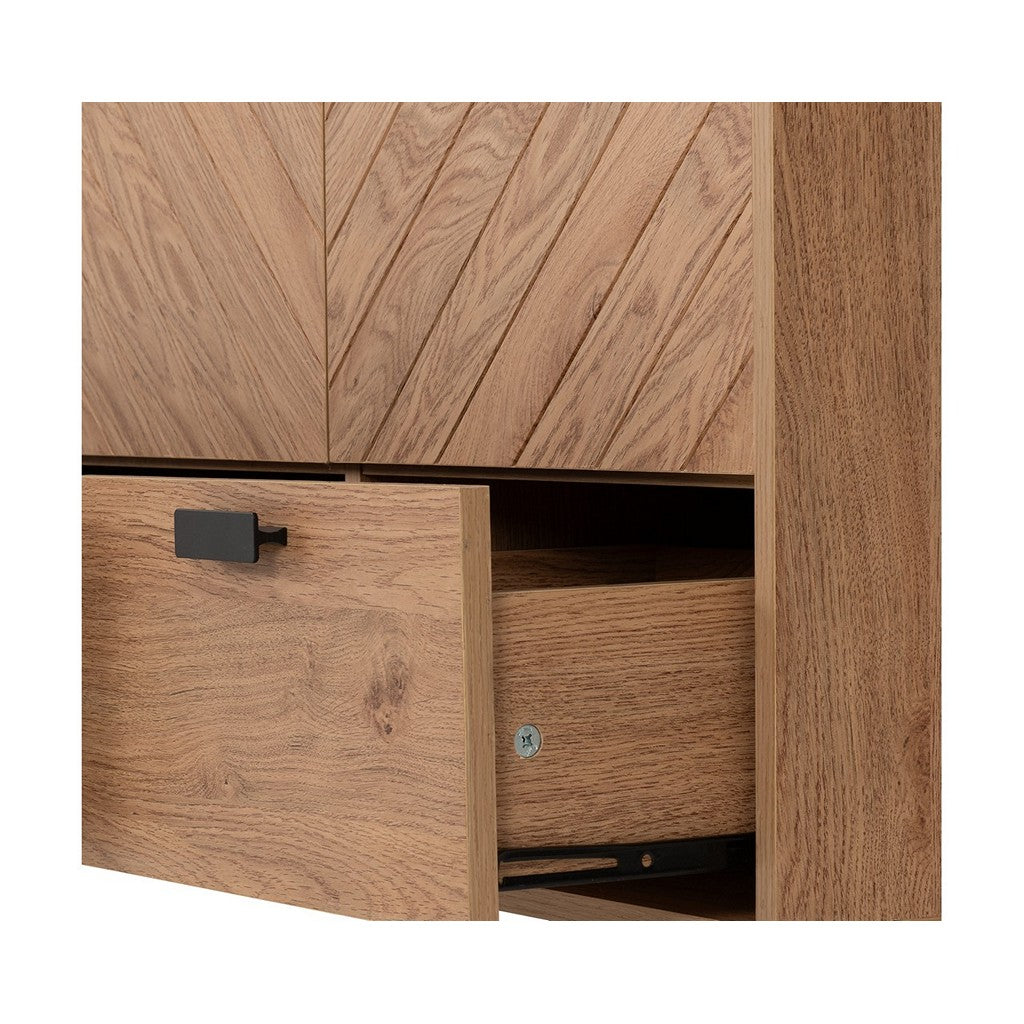 Leon 3 Door Combination Wardrobe-Furniture-Seconique-Levines Furniture