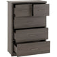 Lisbon 3 + 2 Drawer Chest-Furniture-Seconique-Levines Furniture