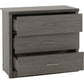 Lisbon 3 Drawer Chest-Furniture-Seconique-Black wood grain-Levines Furniture