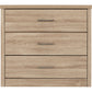 Lisbon 3 Drawer Chest-Furniture-Seconique-Black wood grain-Levines Furniture