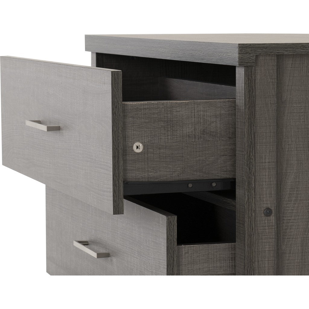 Lisbon 3 Drawer Chest-Furniture-Seconique-Black wood grain-Levines Furniture