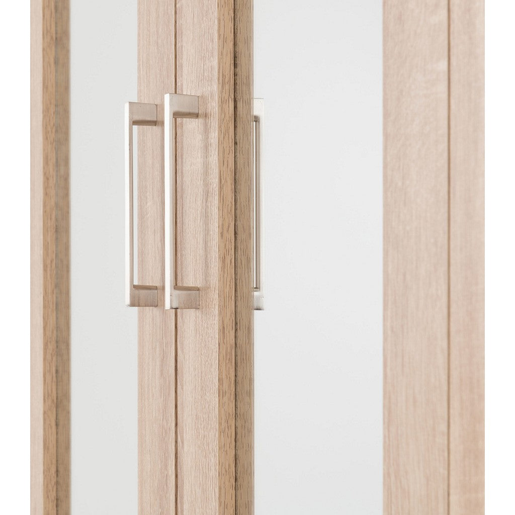 Lisbon 4 door Wardrobe-Furniture-Seconique-Black Wood Grain-Levines Furniture