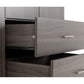 Lisbon 4 door Wardrobe-Furniture-Seconique-Black Wood Grain-Levines Furniture