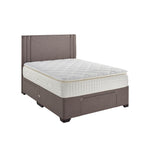 Luxury Visco 3000 Double Divan Bed-Furniture-Dreamland-No Storage-Charcoal-Levines Furniture