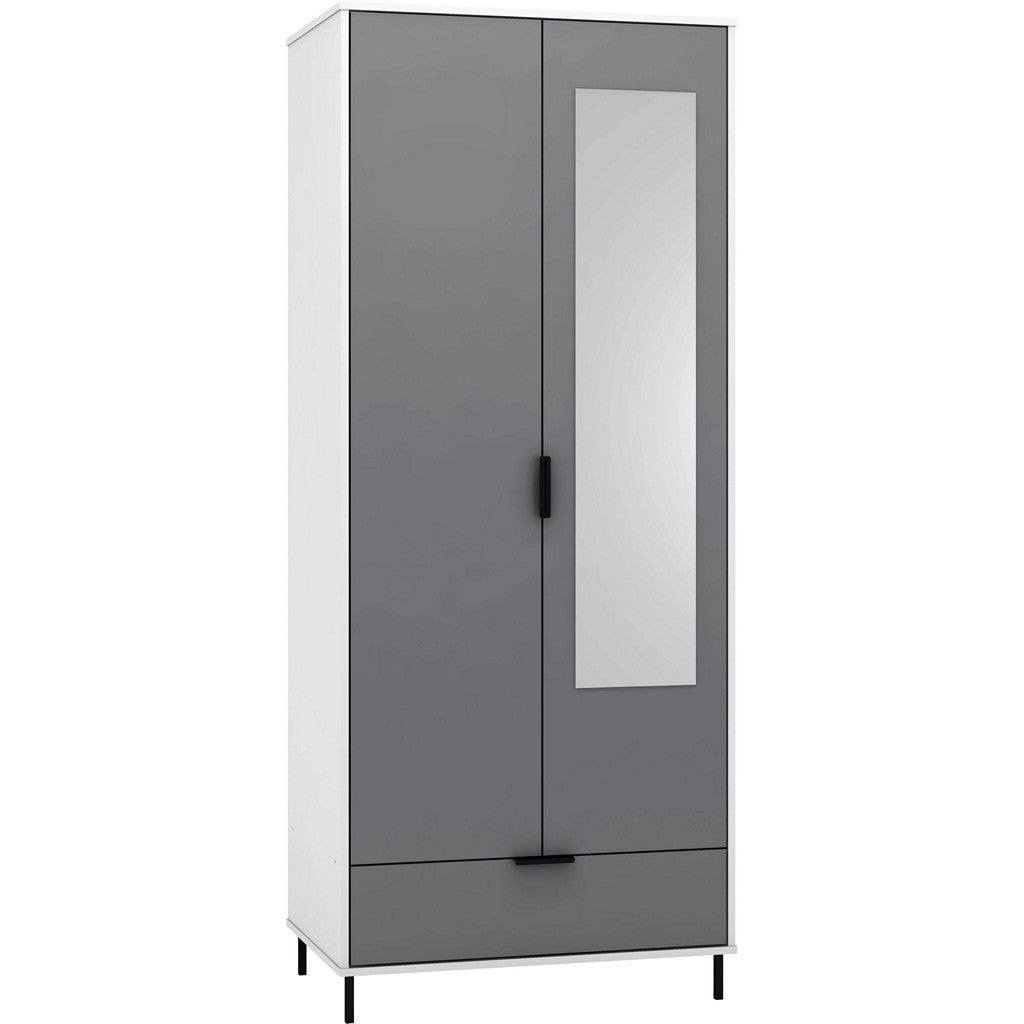 Madrid 2 Door Combination Wardrobe-Furniture-Seconique-Levines Furniture