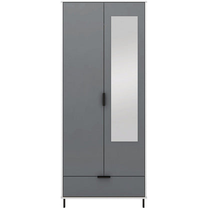 Madrid 2 Door Combination Wardrobe-Furniture-Seconique-Levines Furniture