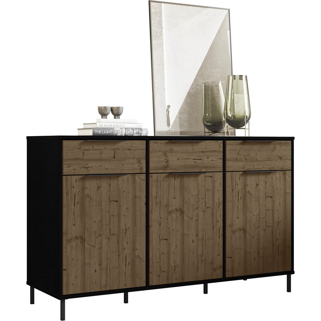 Madrid 3 Door Sideboard-Furniture-Seconique-Levines Furniture