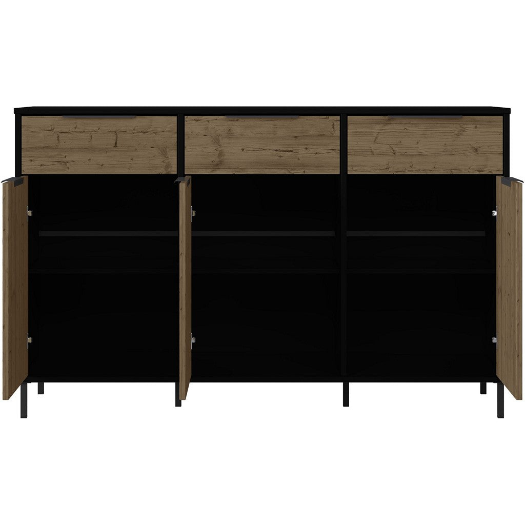 Madrid 3 Door Sideboard-Furniture-Seconique-Levines Furniture