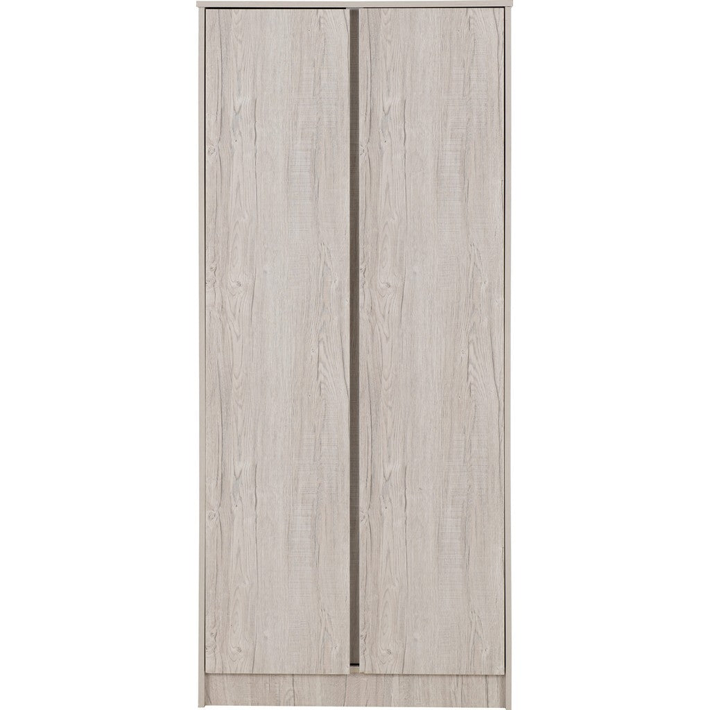 Malvern 2 Door Wardrobe-Furniture-Seconique-Black-Levines Furniture