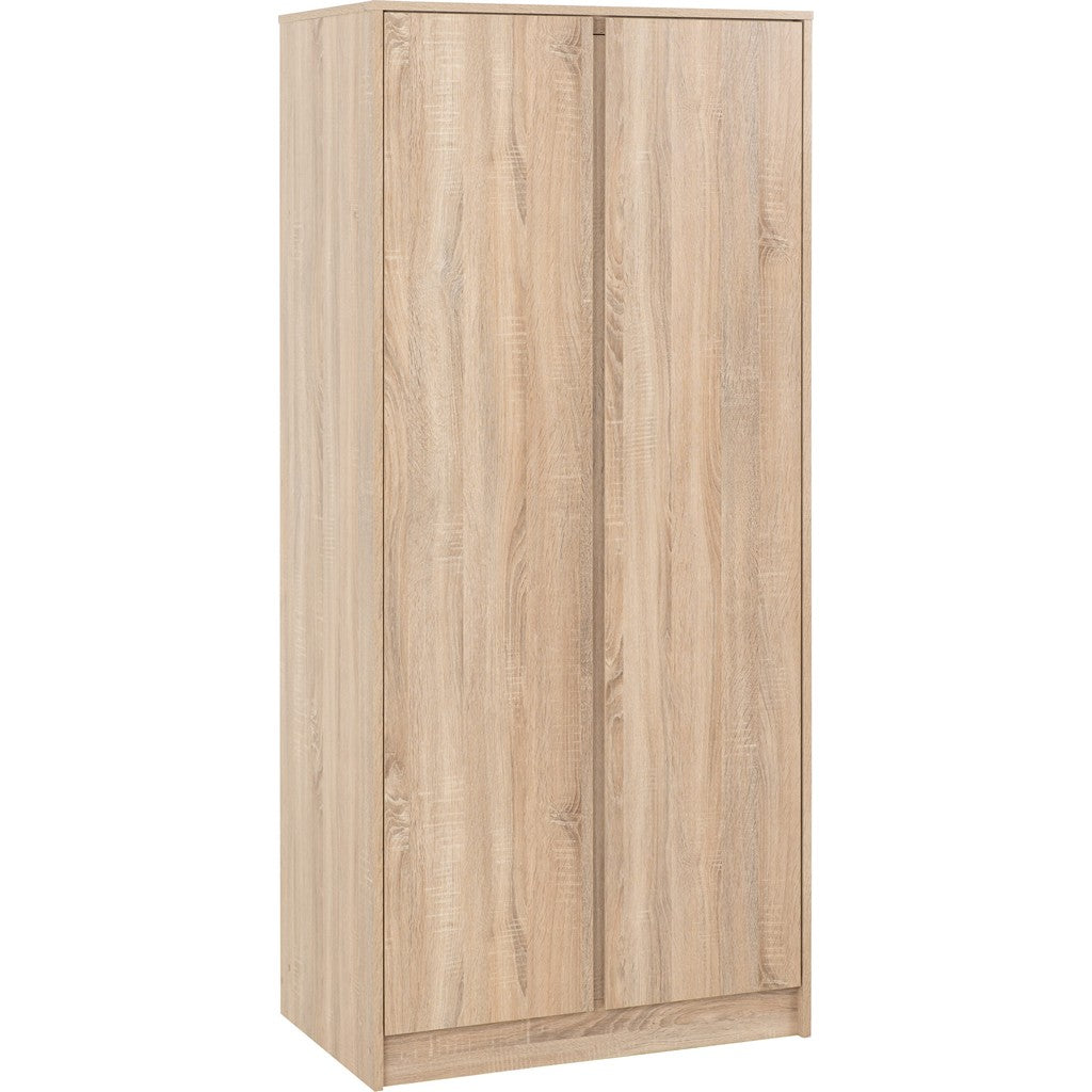 Malvern 2 Door Wardrobe-Furniture-Seconique-Sonoma Oak Effect-Levines Furniture