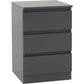 Malvern 3 Door Wardrobe Bedroom Set-Furniture-Seconique-Black-Levines Furniture