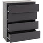 Malvern 3 Door Wardrobe Bedroom Set-Furniture-Seconique-Black-Levines Furniture