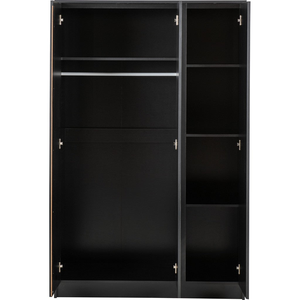 Malvern 3 Door Wardrobe Bedroom Set-Furniture-Seconique-Black-Levines Furniture