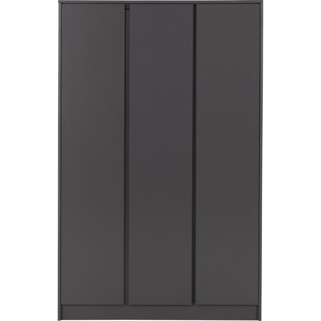 Malvern 3 Door Wardrobe Bedroom Set-Furniture-Seconique-Black-Levines Furniture