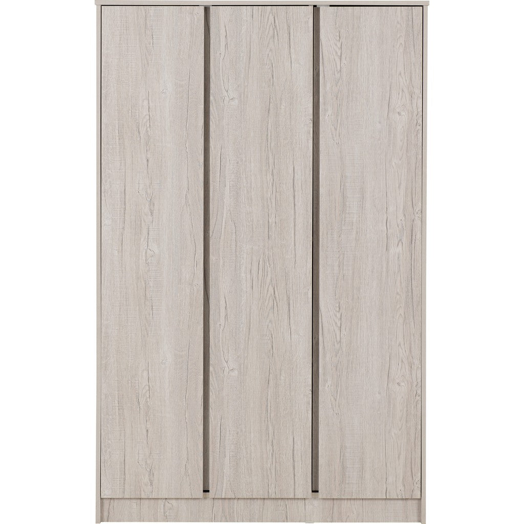 Malvern 3 Door Wardrobe-Furniture-Seconique-Grey-Levines Furniture