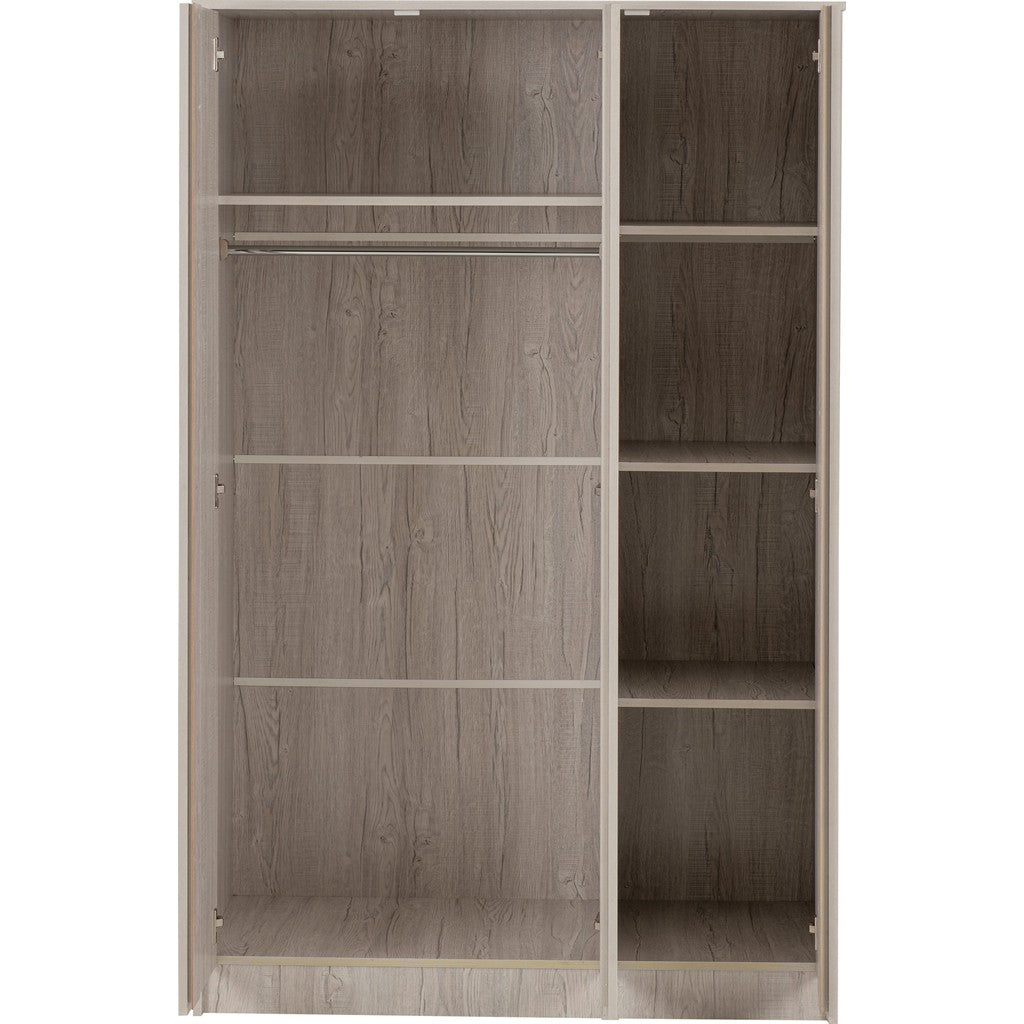 Malvern 3 Door Wardrobe-Furniture-Seconique-Grey-Levines Furniture