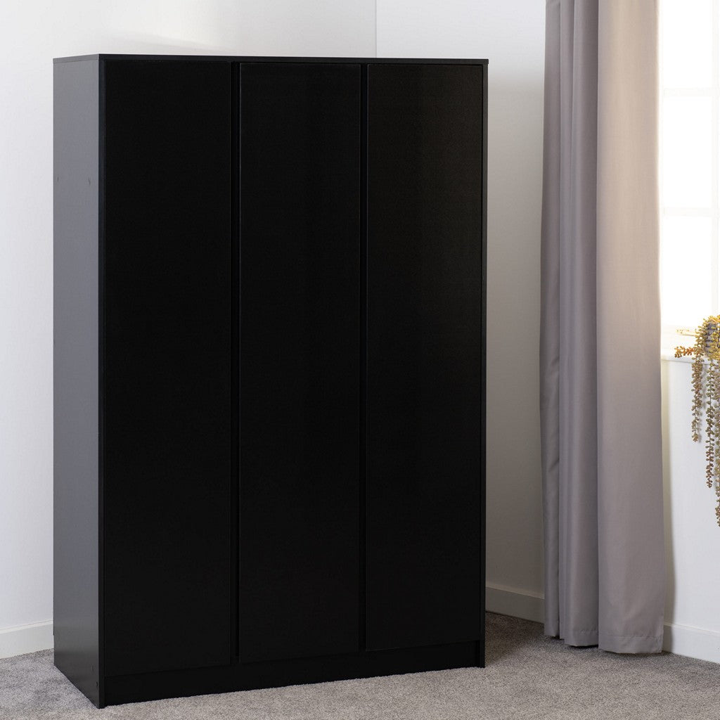 Malvern 3 Door Wardrobe-Furniture-Seconique-Grey-Levines Furniture