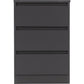 Malvern 3 Drawer Bedside-Furniture-Seconique-Grey-Levines Furniture