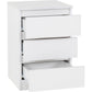 Malvern 3 Drawer Bedside-Furniture-Seconique-Grey-Levines Furniture