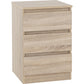 Malvern 3 Drawer Bedside-Furniture-Seconique-Grey-Levines Furniture