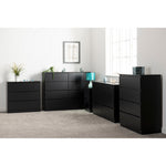 Malvern 3 Drawer Bedside-Furniture-Seconique-Black-Levines Furniture