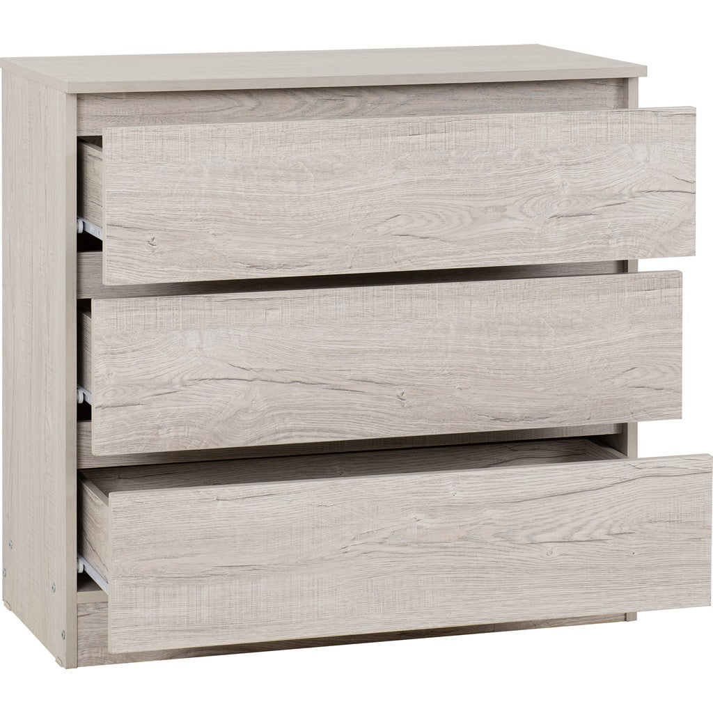 Malvern 3 Drawer Chest-Furniture-Seconique-Grey-Levines Furniture