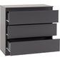 Malvern 3 Drawer Chest-Furniture-Seconique-Grey-Levines Furniture