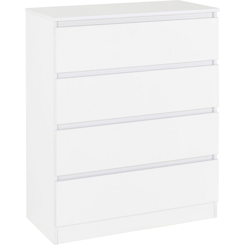 Malvern 4 Drawer Chest-Furniture-Seconique-White-Levines Furniture