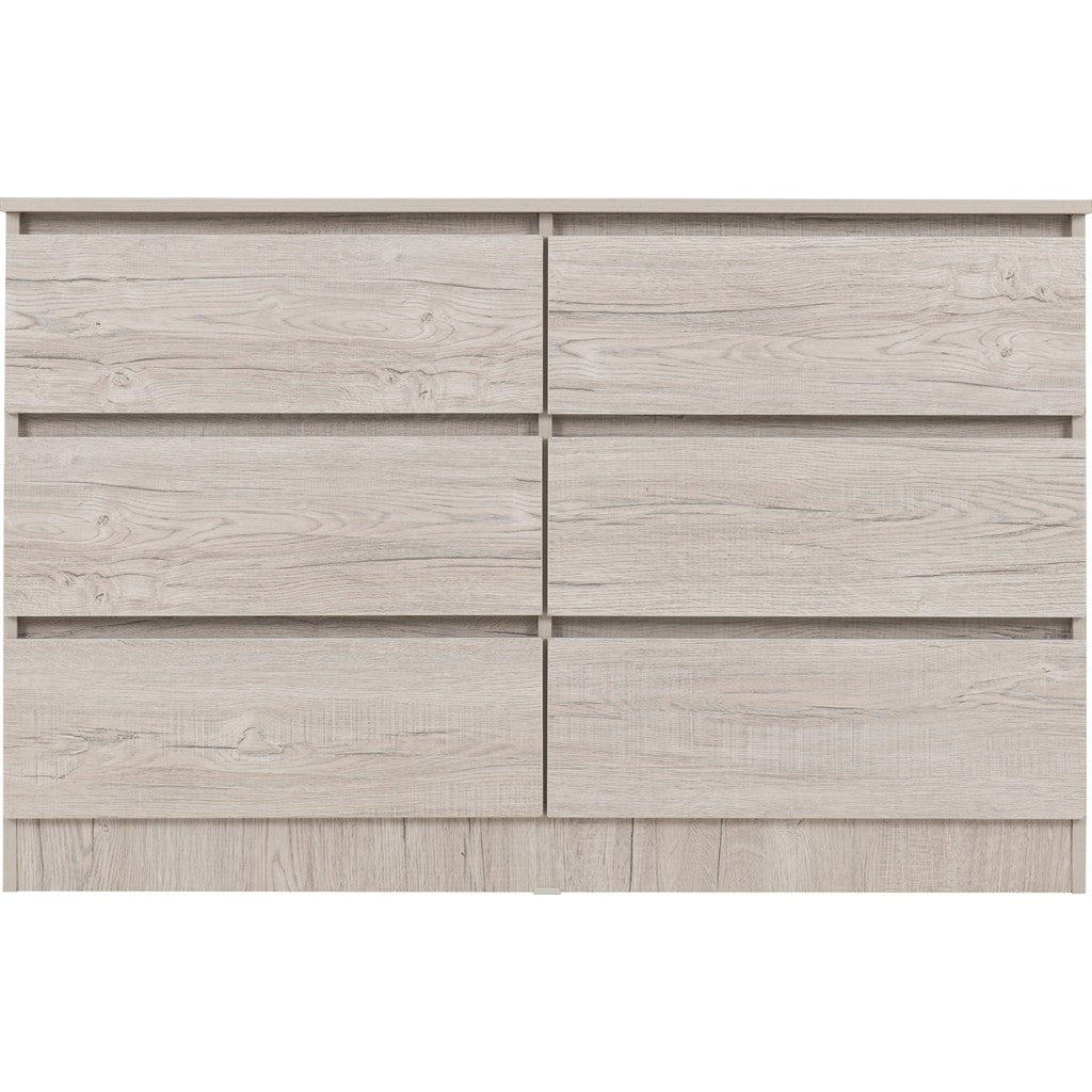 Malvern 6 Drawer Chest-Furniture-Seconique-Grey-Levines Furniture