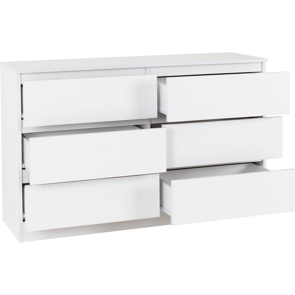 Malvern 6 Drawer Chest-Furniture-Seconique-Grey-Levines Furniture