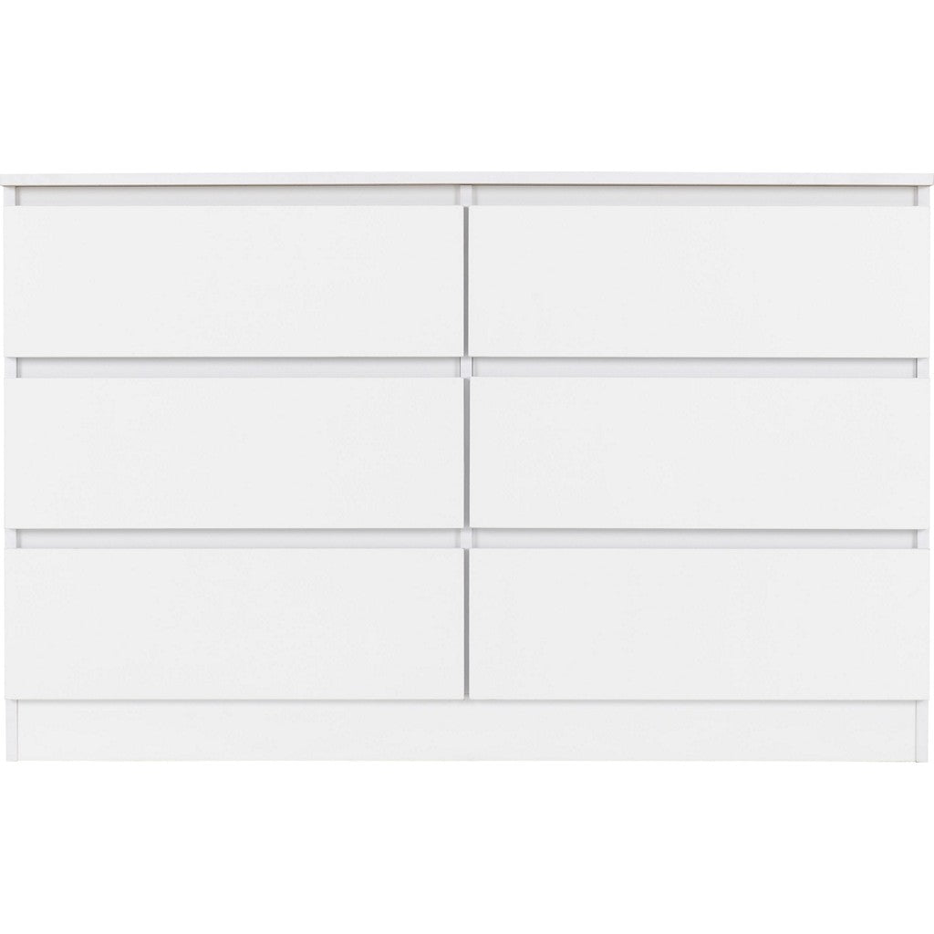 Malvern 6 Drawer Chest-Furniture-Seconique-Grey-Levines Furniture