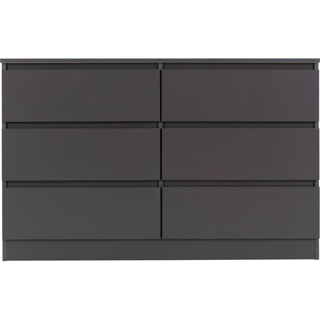 Malvern 6 Drawer Chest-Furniture-Seconique-Grey-Levines Furniture