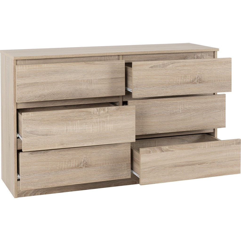 Malvern 6 Drawer Chest-Furniture-Seconique-Grey-Levines Furniture