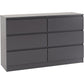 Malvern 6 Drawer Chest-Furniture-Seconique-Grey-Levines Furniture