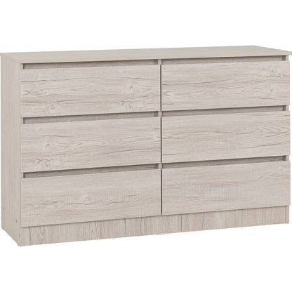 Malvern 6 Drawer Chest-Furniture-Seconique-Urban Snow-Levines Furniture