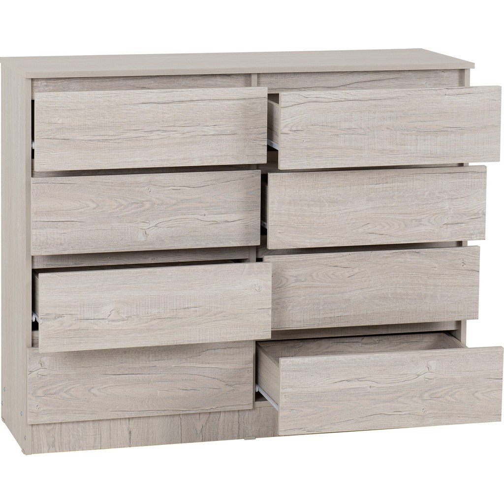 Malvern 8 Drawer Chest-Furniture-Seconique-Grey-Levines Furniture