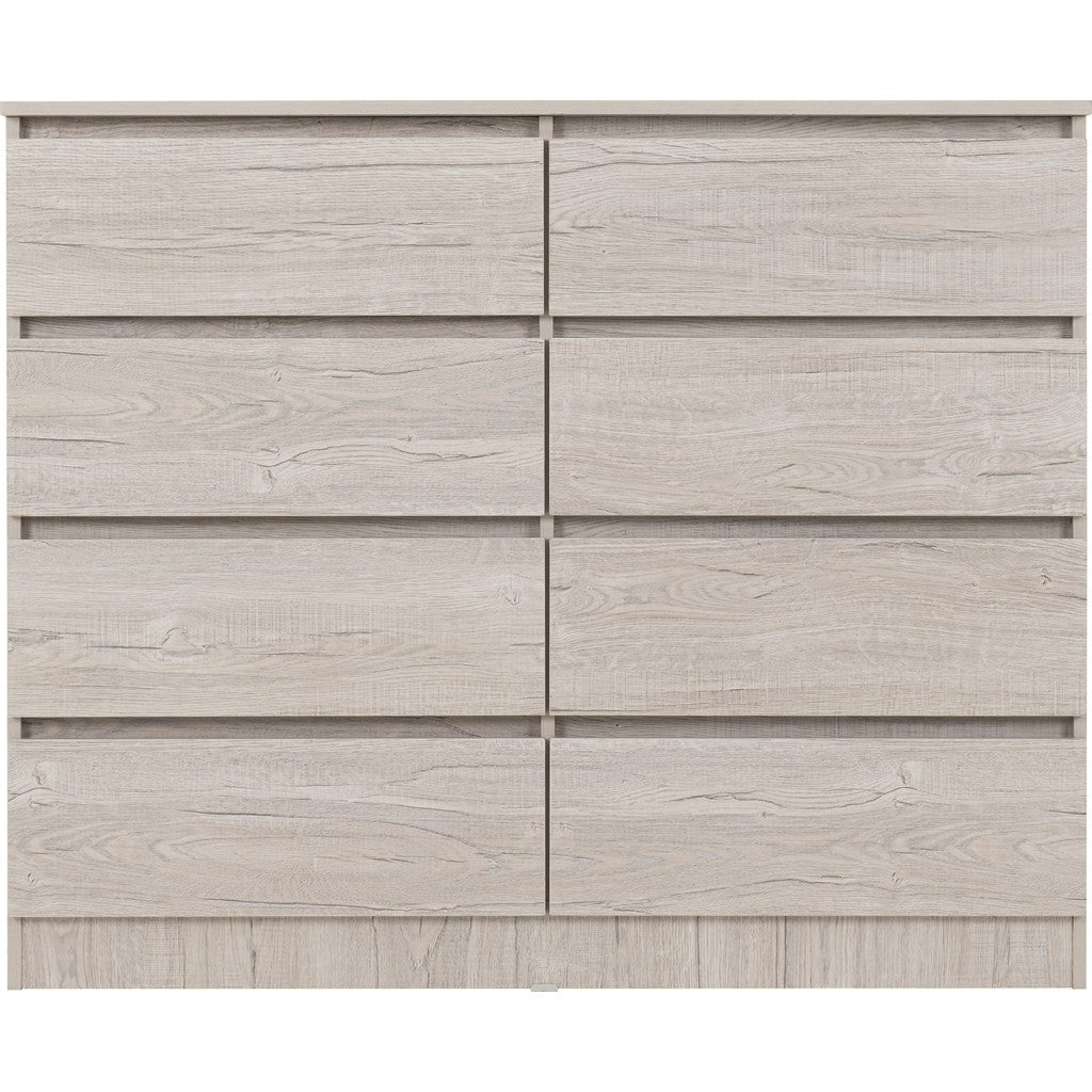 Malvern 8 Drawer Chest-Furniture-Seconique-Grey-Levines Furniture