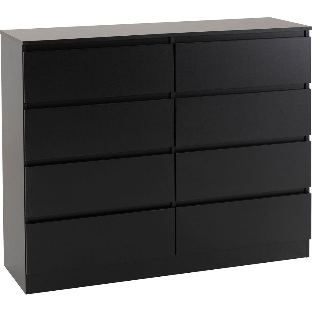 Malvern 8 Drawer Chest-Furniture-Seconique-Black-Levines Furniture