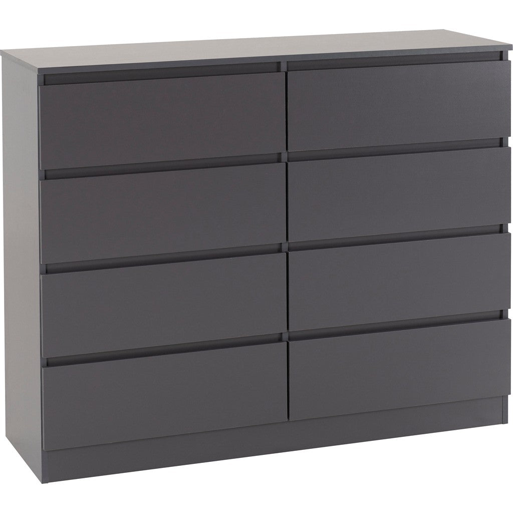 Malvern 8 Drawer Chest-Furniture-Seconique-Grey-Levines Furniture