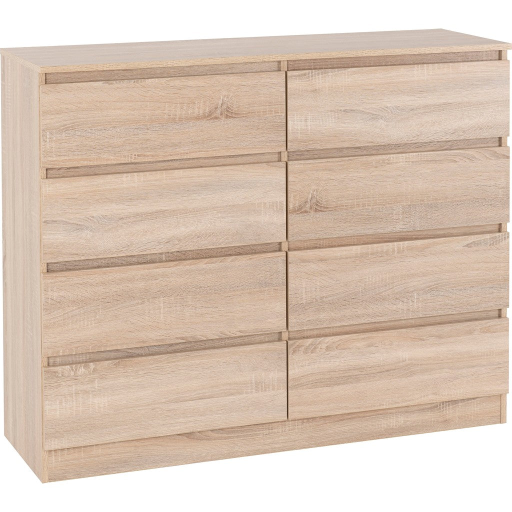 Malvern 8 Drawer Chest-Furniture-Seconique-Sonoma Oak Effect-Levines Furniture