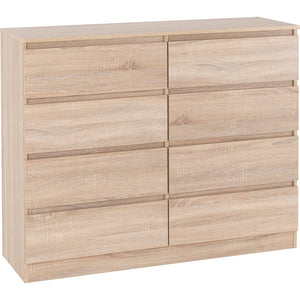 Malvern 8 Drawer Chest-Furniture-Seconique-Sonoma Oak Effect-Levines Furniture