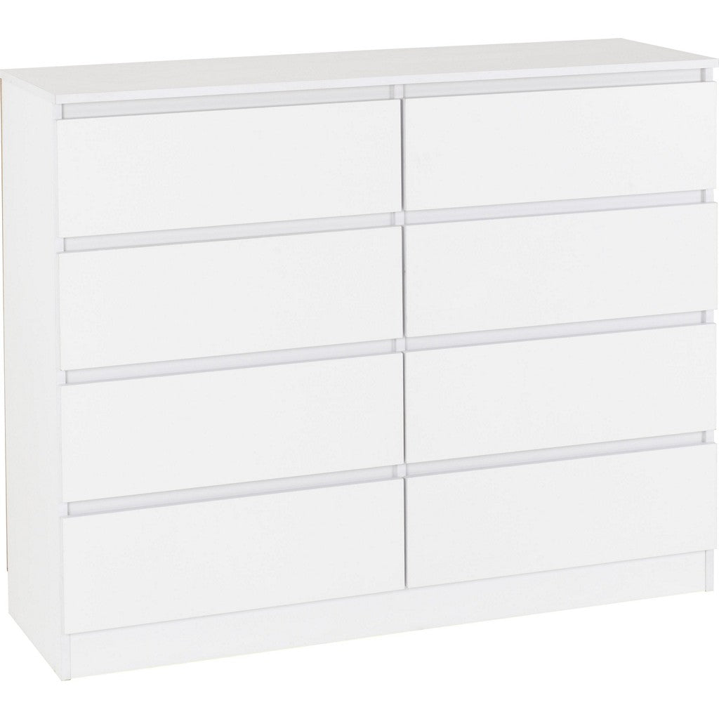 Malvern 8 Drawer Chest-Furniture-Seconique-White-Levines Furniture