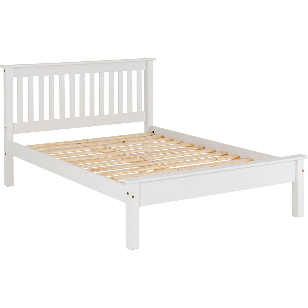 Monaco Double Bedframe-Furniture-Seconique-High-Grey / Oak Effect-Levines Furniture