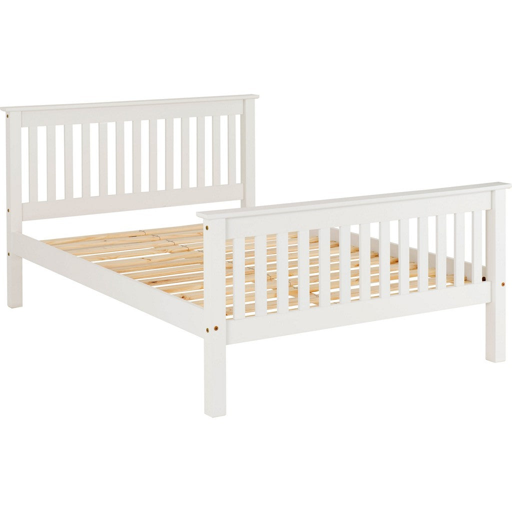 Monaco Double Bedframe-Furniture-Seconique-High-Grey / Oak Effect-Levines Furniture