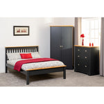 Monaco Double Bedframe-Furniture-Seconique-High-Grey / Oak Effect-Levines Furniture