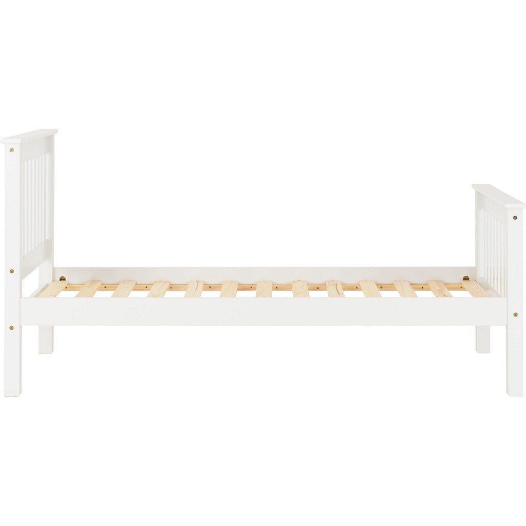 Monaco Single Bedframe-Furniture-Seconique-Grey / Oak Effect-High-Levines Furniture